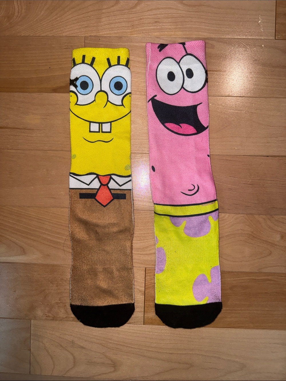 SpongeBob & Patrick Character Crew Socks - Yellow & Pink